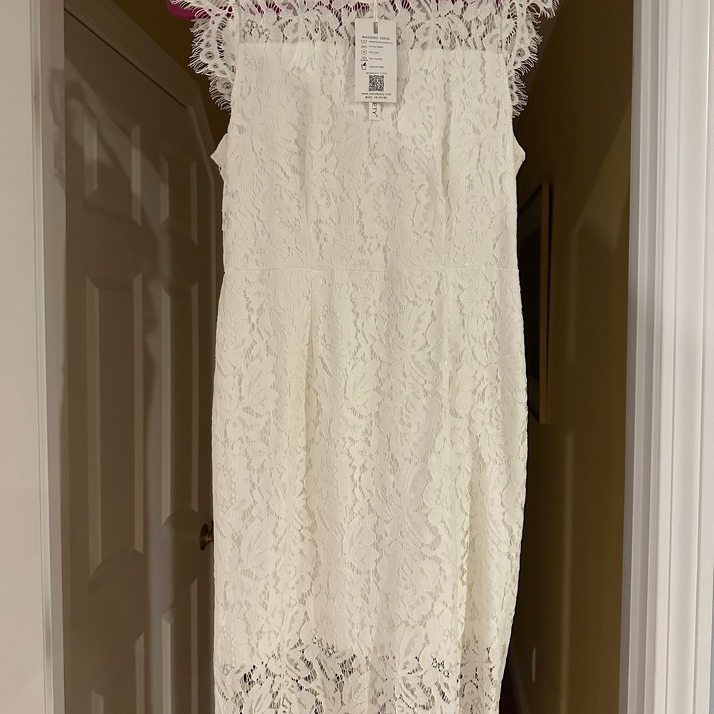 Elegant White Lace Dress